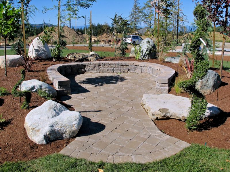 Paver Patio with Surrounding Landscaping