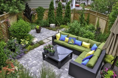 Modern Paver Patio Setup